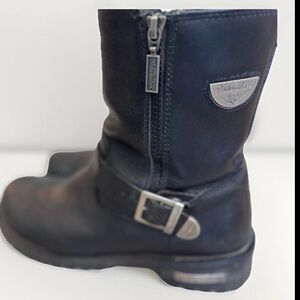 Milwaukee Afterburner Boots Biker Motorcycle MB407Mens 11D Buckle- Black Leather